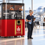 Unbemannter Kaffee, verlässlicher Service am Flughafen